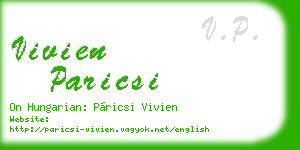 vivien paricsi business card