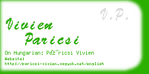 vivien paricsi business card